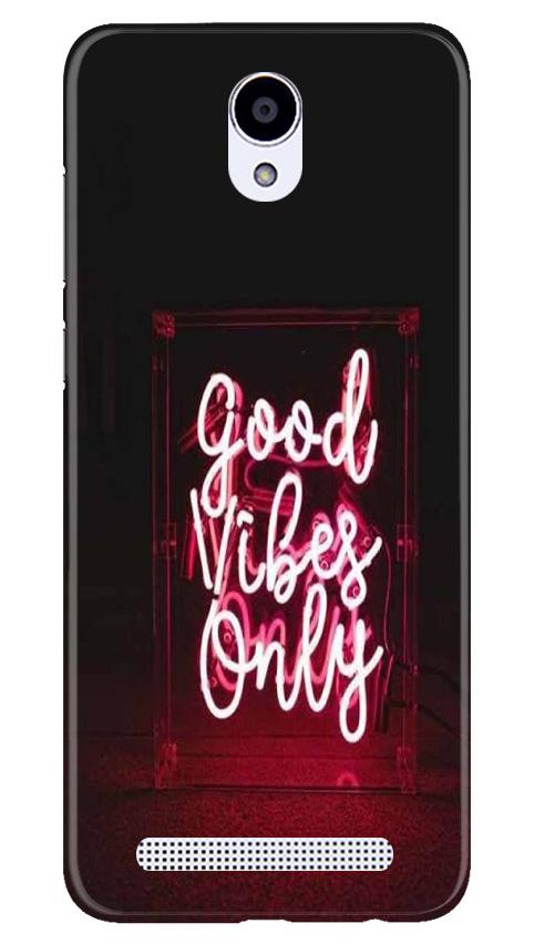Good Vibes Only Mobile Back Case for Xiaomi Redmi Note Prime (Design - 354)