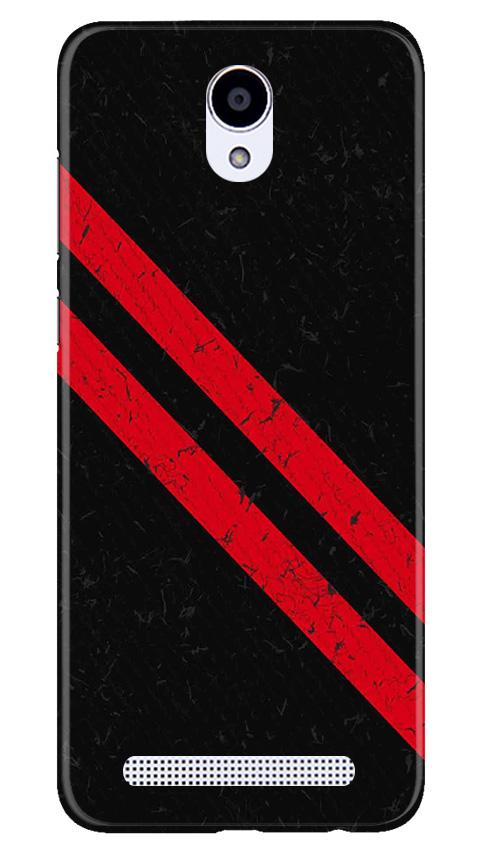 Black Red Pattern Mobile Back Case for Xiaomi Redmi Note Prime (Design - 373)