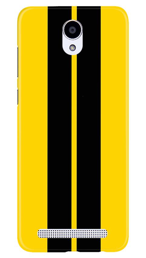 Black Yellow Pattern Mobile Back Case for Xiaomi Redmi Note Prime (Design - 377)