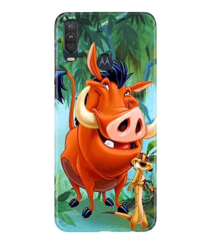 Timon and Pumbaa Mobile Back Case for Moto One Action (Design - 305)