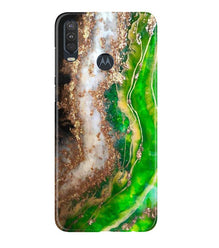Marble Texture Mobile Back Case for Moto One Action (Design - 307)