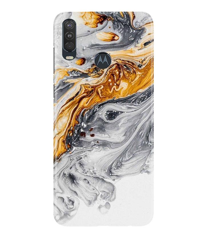 Marble Texture Mobile Back Case for Moto One Action (Design - 310)