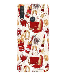 Girlish Mobile Back Case for Moto One Action (Design - 312)