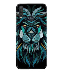 Lion Mobile Back Case for Moto One Action (Design - 314)