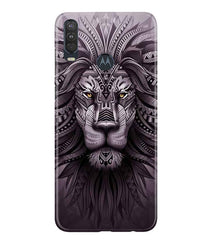 Lion Mobile Back Case for Moto One Action (Design - 315)
