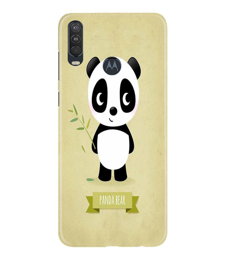 Panda Bear Mobile Back Case for Moto One Action (Design - 317)