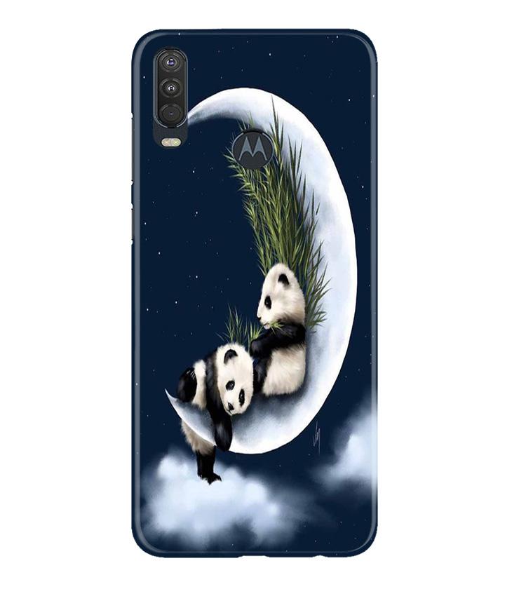 Panda Moon Mobile Back Case for Moto One Action (Design - 318)