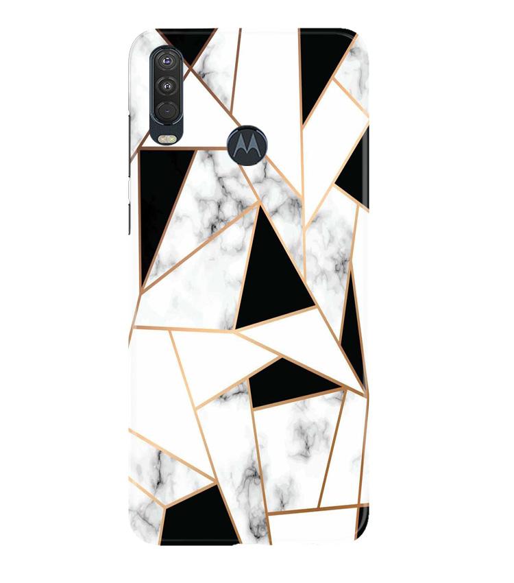 Marble Texture Mobile Back Case for Moto One Action (Design - 322)