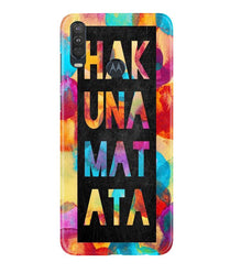 Hakuna Matata Mobile Back Case for Moto One Action (Design - 323)