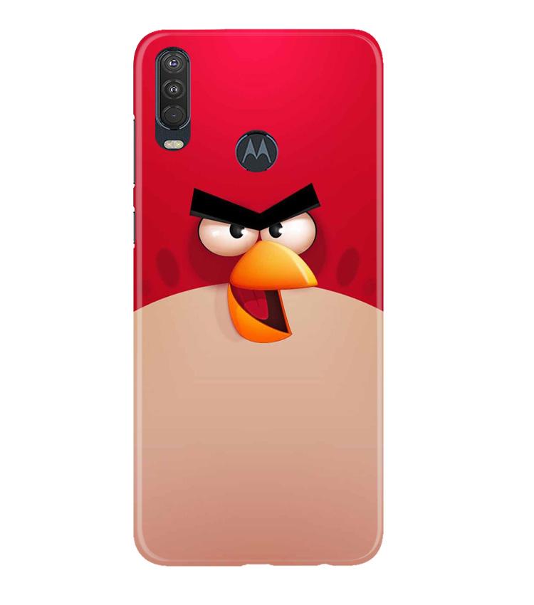 Angry Bird Red Mobile Back Case for Moto One Action (Design - 325)