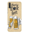 Drink Beer Mobile Back Case for Moto One Action (Design - 328)