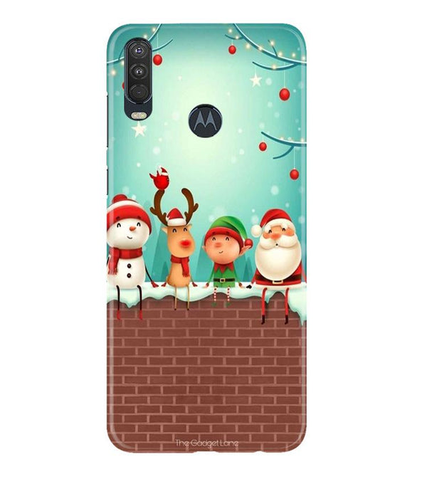 Santa Claus Mobile Back Case for Moto One Action (Design - 334)