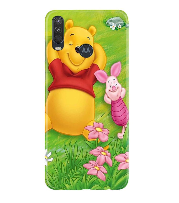 Winnie The Pooh Mobile Back Case for Moto One Action (Design - 348)
