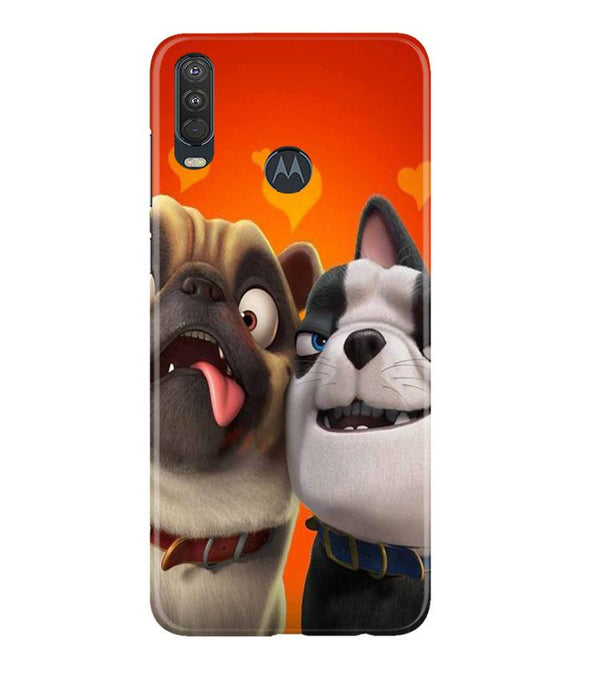 Dog Puppy Mobile Back Case for Moto One Action (Design - 350)
