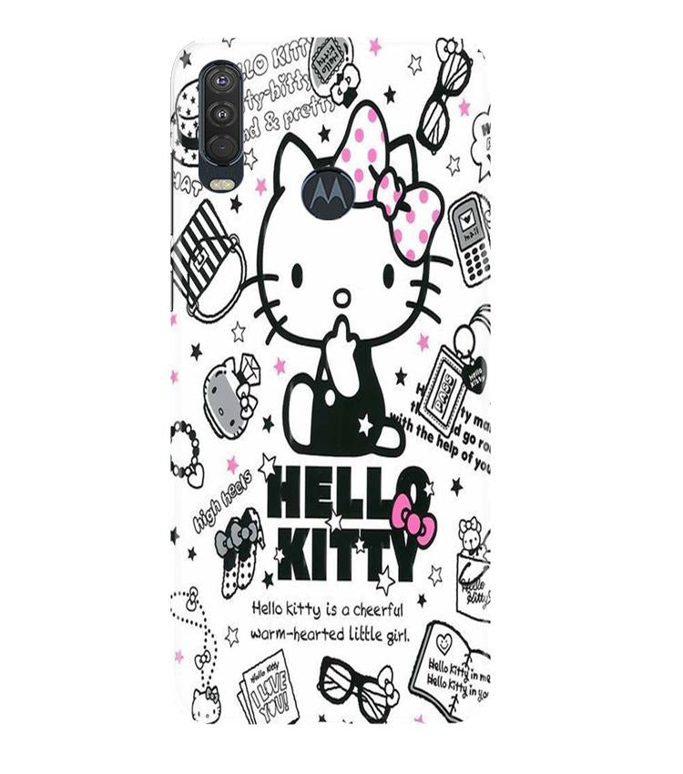 Hello Kitty Mobile Back Case for Moto One Action (Design - 361)