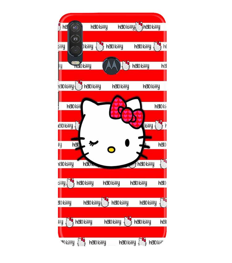 Hello Kitty Mobile Back Case for Moto One Action (Design - 364)