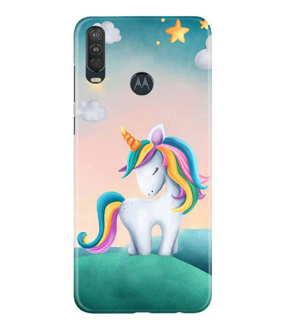 Unicorn Mobile Back Case for Moto One Action (Design - 366)