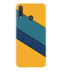 Diagonal Pattern Mobile Back Case for Moto One Action (Design - 370)