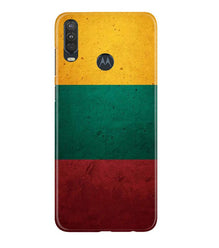 Color Pattern Mobile Back Case for Moto One Action (Design - 374)
