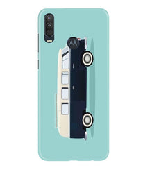 Travel Bus Mobile Back Case for Moto One Action (Design - 379)
