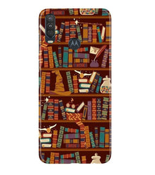 Book Shelf Mobile Back Case for Moto One Action (Design - 390)
