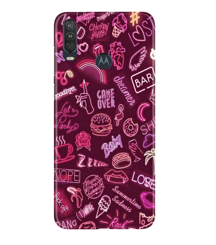 Party Theme Mobile Back Case for Moto One Action (Design - 392)