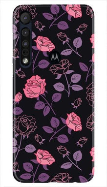 Rose Pattern Mobile Back Case for Moto One Macro (Design - 2)
