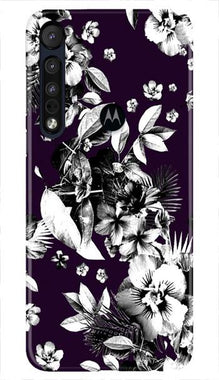 white flowers Mobile Back Case for Moto One Macro (Design - 7)