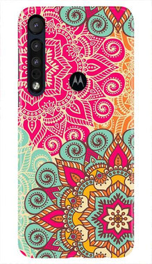 Rangoli art2 Mobile Back Case for Moto One Macro (Design - 29)
