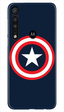 Captain America Mobile Back Case for Moto One Macro (Design - 42)