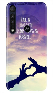 Fall in love Mobile Back Case for Moto One Macro (Design - 50)