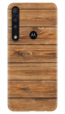 Wooden Look Mobile Back Case for Moto One Macro  (Design - 113)