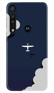 Clouds Plane Mobile Back Case for Moto One Macro (Design - 196)
