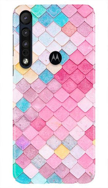 Pink Pattern Mobile Back Case for Moto One Macro (Design - 215)
