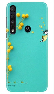 Flowers Girl Mobile Back Case for Moto One Macro (Design - 216)