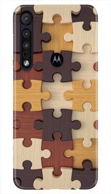 Puzzle Pattern Mobile Back Case for Moto One Macro (Design - 217)
