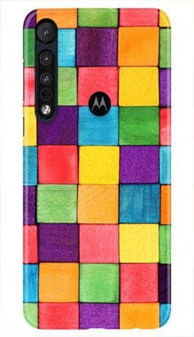 Colorful Square Mobile Back Case for Moto One Macro (Design - 218)