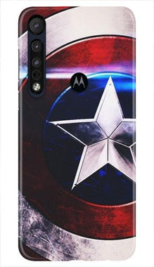 Captain America Shield Mobile Back Case for Moto One Macro (Design - 250)