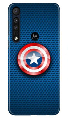 Captain America Shield Mobile Back Case for Moto One Macro (Design - 253)