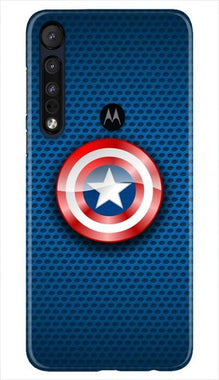 Captain America Shield Mobile Back Case for Moto One Macro (Design - 253)
