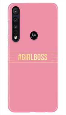 Girl Boss Pink Mobile Back Case for Moto One Macro (Design - 263)