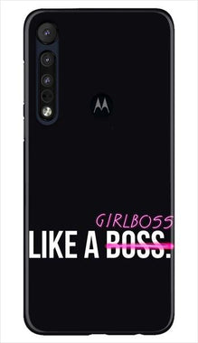 Like a Girl Boss Mobile Back Case for Moto One Macro (Design - 265)