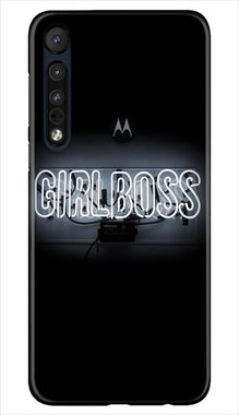 Girl Boss Black Mobile Back Case for Moto One Macro (Design - 268)