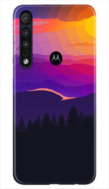 Sun Set Mobile Back Case for Moto One Macro (Design - 279)