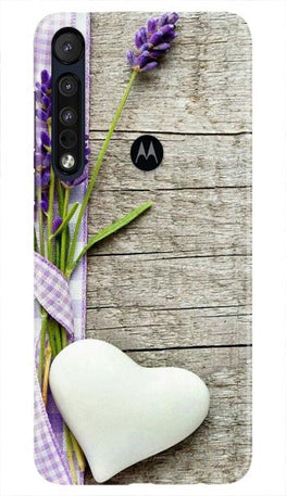White Heart Case for Moto One Macro (Design No. 298)