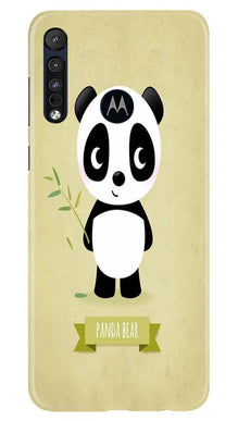 Panda Bear Mobile Back Case for Moto One Macro (Design - 317)