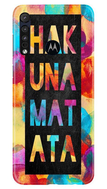 Hakuna Matata Mobile Back Case for Moto One Macro (Design - 323)