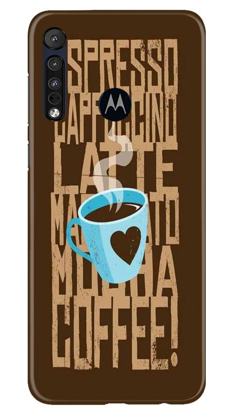Love Coffee Mobile Back Case for Moto One Macro (Design - 351)