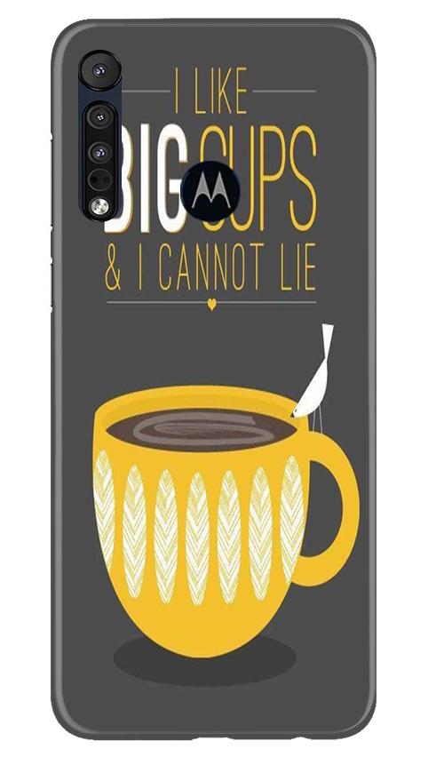 Big Cups Coffee Mobile Back Case for Moto One Macro (Design - 352)