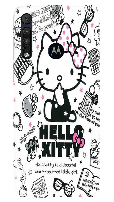 Hello Kitty Mobile Back Case for Moto One Macro (Design - 361)